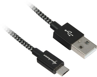 Sharkoon USB 2.0 kabel, USB-A > micro-USB B Zwart