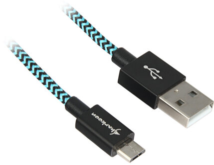 Sharkoon USB 2.0 kabel, USB-A > micro-USB B Zwart