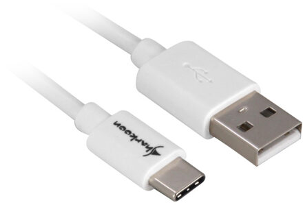 Sharkoon USB 2.0 Type-A - Type-C kabel, 0,5m Wit