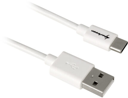 Sharkoon USB 2.0 Type-A - Type-C kabel, 1,5m Wit