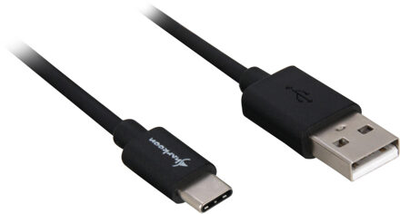 Sharkoon USB 2.0 Type-A - Type-C kabel, 3,0m Zwart
