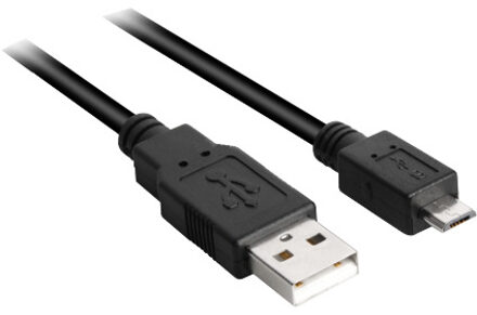 Sharkoon USB-kabels 1.5m, Micro-USB2.0-B/USB2.0-A