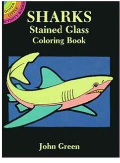 Sharks Stained Glass Coloring Book - John Green