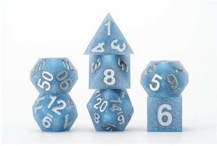 Sharp Edge Silicone Dice Set Glacial Debris (7)