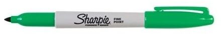 Sharpie Groene Permanent Classic Fine Marker - Fine Tip stift perfect voor markeren diverse oppervlakken zoals metaal, plastic, papier en hout