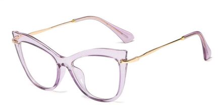 Shauna Anti-Blauw Licht TR90 Retro Vrouwen Cat Eye Optische Brilmonturen paars