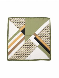 Shawl met print Geo  groen - One Size,