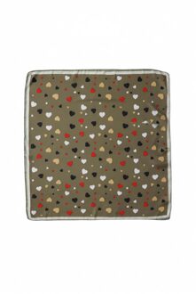 Shawl met print Loves  donkergroen - One Size,