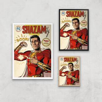 Shazam! Fury of the Gods Shazamily Giclee Art Print - A3 - Wooden Frame Meerdere kleuren