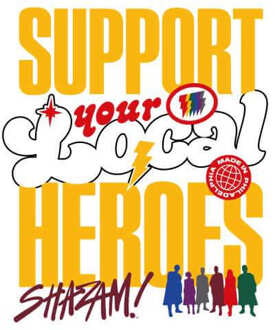 Shazam! Fury of the Gods Support Your Local Heroes Unisex T-Shirt - White - XL Wit