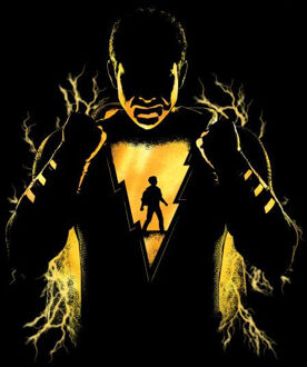 Shazam! Lightning Silhouet dames t-shirt - Zwart - 3XL - Zwart