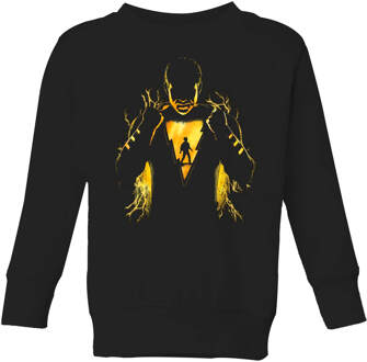 Shazam! Lightning Silhouet kindertrui - Zwart - 134/140 (9-10 jaar)