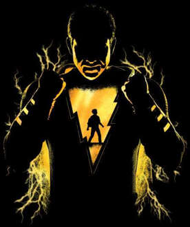Shazam! Lightning Silhouet t-shirt - Zwart - 3XL