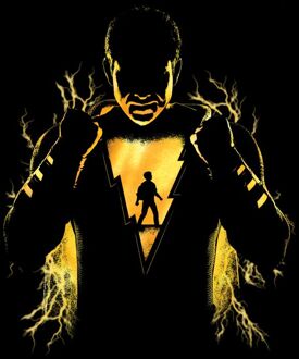 Shazam! Lightning Silhouet t-shirt - Zwart - L