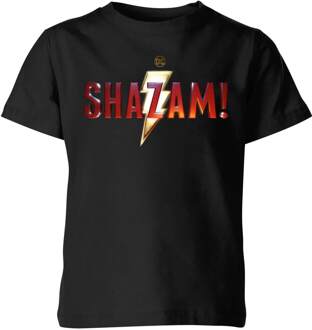 Shazam! Logo kinder t-shirt - Zwart - 134/140 (9-10 jaar)