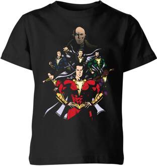 Shazam! Team Up kinder t-shirt - Zwart - 134/140 (9-10 jaar) - L