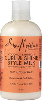 Shea Moisture Haarbehandeling Shea Moisture Coconut & Hibiscus Curl & Style Milk 254 ml