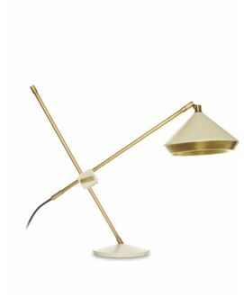 Shear Tafellamp - Messing - Wit