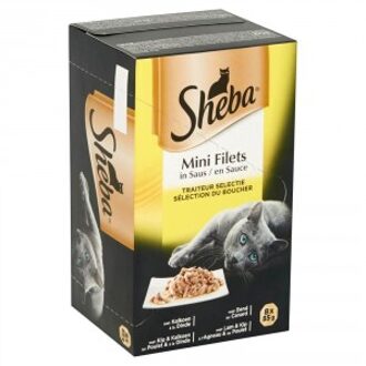 Sheba Alu Multipack Mini Filets Traiteur - Kattenvoer - 8x85 g