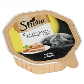 Sheba Classics paté met kip natvoer kat (kuipjes 85 g) Per 22 (22 x 85 g)