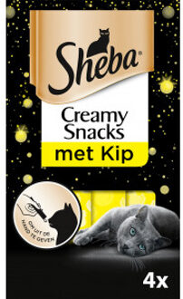Sheba Creamy Snacks met kip kattensnack (4 st) 2 verpakkingen