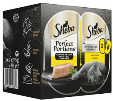 Sheba Kattenvoer Perfect Portions Adult kip in loaf 3 pack (2x37,5 g) 1x8