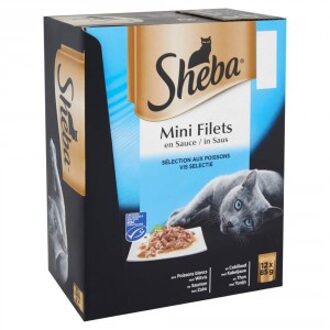 Sheba Multipack Mini Filets Saus Vis 12x85 g