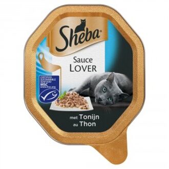 Sheba Sauce Lover Kuipje - Tonijn - Kattenvoer - 22 x 85g