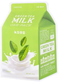 Sheet Mask A'pieu Green Tea Milk One-Pack 21 g