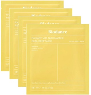 Sheet Mask Biodance Radiant Vita Niacinamide Real Deep Mask 4 st
