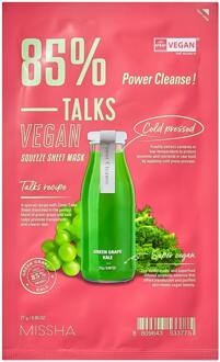 Sheet Mask Missha Talks Vegan Squeeze Sheet Mask Power Cleanse 27 g