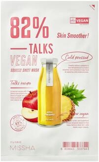 Sheet Mask Missha Talks Vegan Squeeze Sheet Mask Skin Smoother 27 g