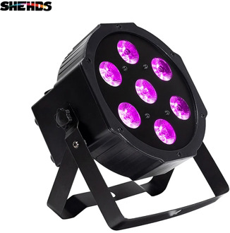 SHEHDS LED 7x18W RGBWA+UV Par Light with DMX512 6in1 Stage Light Wash Effect DJ Disco 54x3W 12x3W Mini Led Spotlighting 10W