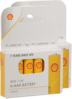 Shell Batterijen - AAA type - 12x stuks - Alkaline