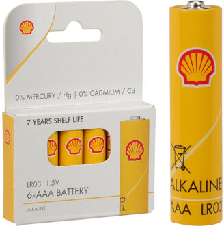 Shell Batterijen - AAA type - 6x stuks - Alkaline