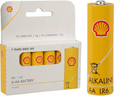 Shell Batterijen Penlite - AA type - 6x stuks - Alkaline