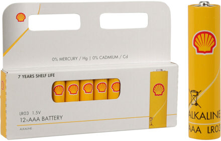 Shell Batterijen Shell - AAA type - 12x stuks - Alkaline