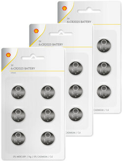 Shell Batterijen Shell knoopcel - CR2025 - 24x stuks - Lithium