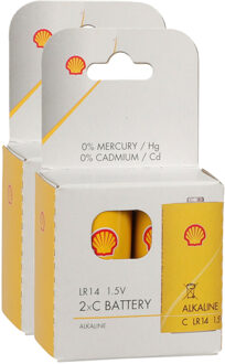 Shell Batterijen Shell - type LR14 - 4x stuks - Alkaline - Longlife