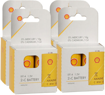 Shell Batterijen Shell - type LR14 - 8x stuks - Alkaline - Longlife