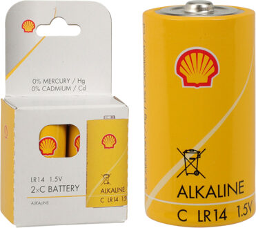 Shell Batterijen - type LR14 - 2x stuks - Alkaline - Longlife