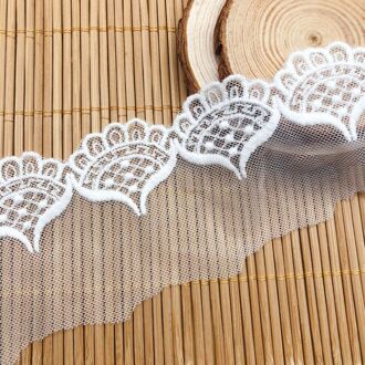 Shell Mesh Katoenen Draad Borduurwerk Kant Handgemaakte Accessoires Voor Kinderen Rokken Bruid Bruiloft Lolita Kleding Jurk Hoed Diy 5 Yards