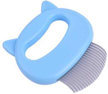 Shell Shaped Handle Pet Comb Pet Cat Grooming Massage Brush cat Hair Remover Pet Grooming Massage Tool blauw