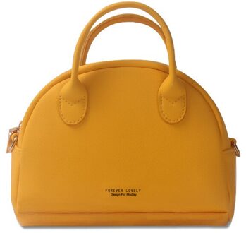 Shell Tas Vrouwen Mode Schoudertas Vrouwen Pu Lederen Messenger Crossbody Vrouwelijke Handtas Dames Kleine Tote Sac geel