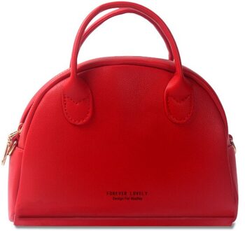 Shell Tas Vrouwen Mode Schoudertas Vrouwen Pu Lederen Messenger Crossbody Vrouwelijke Handtas Dames Kleine Tote Sac Rood