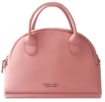 Shell Tas Vrouwen Mode Schoudertas Vrouwen Pu Lederen Messenger Crossbody Vrouwelijke Handtas Dames Kleine Tote Sac Roze