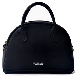 Shell Tas Vrouwen Mode Schoudertas Vrouwen Pu Lederen Messenger Crossbody Vrouwelijke Handtas Dames Kleine Tote Sac zwart