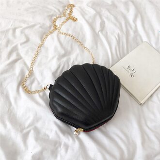 Shell Tassen Voor Vrouwen Mini Pailletten Pu Lederen Telefoon Portemonnees Bling Rits Schouder Cross Body Bag Voor Verkoop zwart