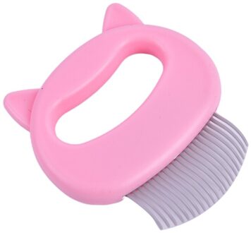 Shell Vormige Handvat Huisdier Kam Huisdier Kat Grooming Massage Borstel Kat Haar Remover Pet Grooming Massage Tool roze