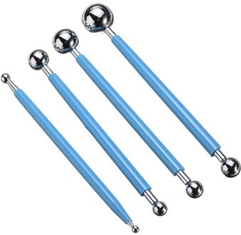 Shellhard 4x Modelling Bal Tool Set Polymer Clay Fondant Cake Decorating Nail Puntjes Voor Nail Gereedschap